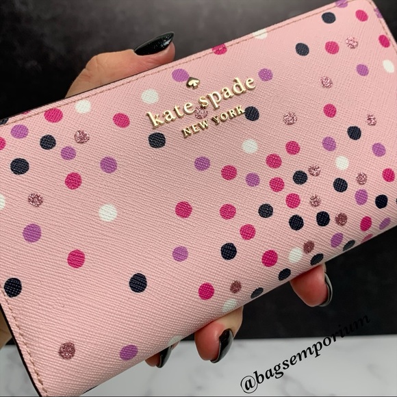 Kate Spade Festive Confetti Large Slim Wallet - Picture 11 of 11